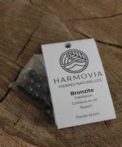 Perles Bronzite 6mm, 1 pièce
